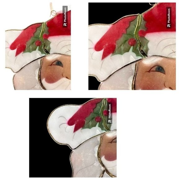 Vintage 70s Handmade Foiled Santa Claus Ornament Christmas Tree Decorati… - Picture 7 of 12